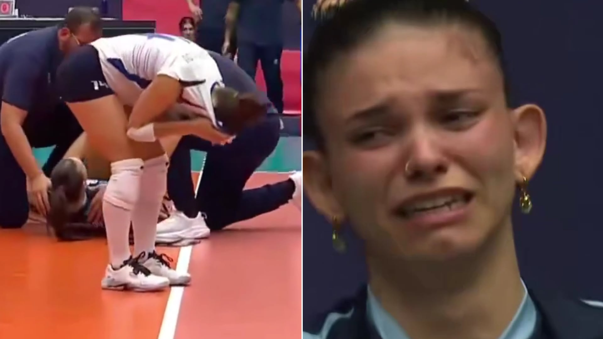 Georgia Angelopoulou, sufrió una grave lesión en la rodilla en la cancha durante el encuentro de cuartos de final del Campeonato Europeo frente a Serbia.