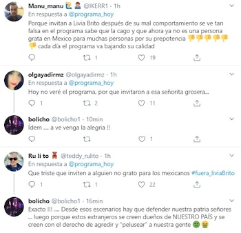 Algunos de los comentarios contra