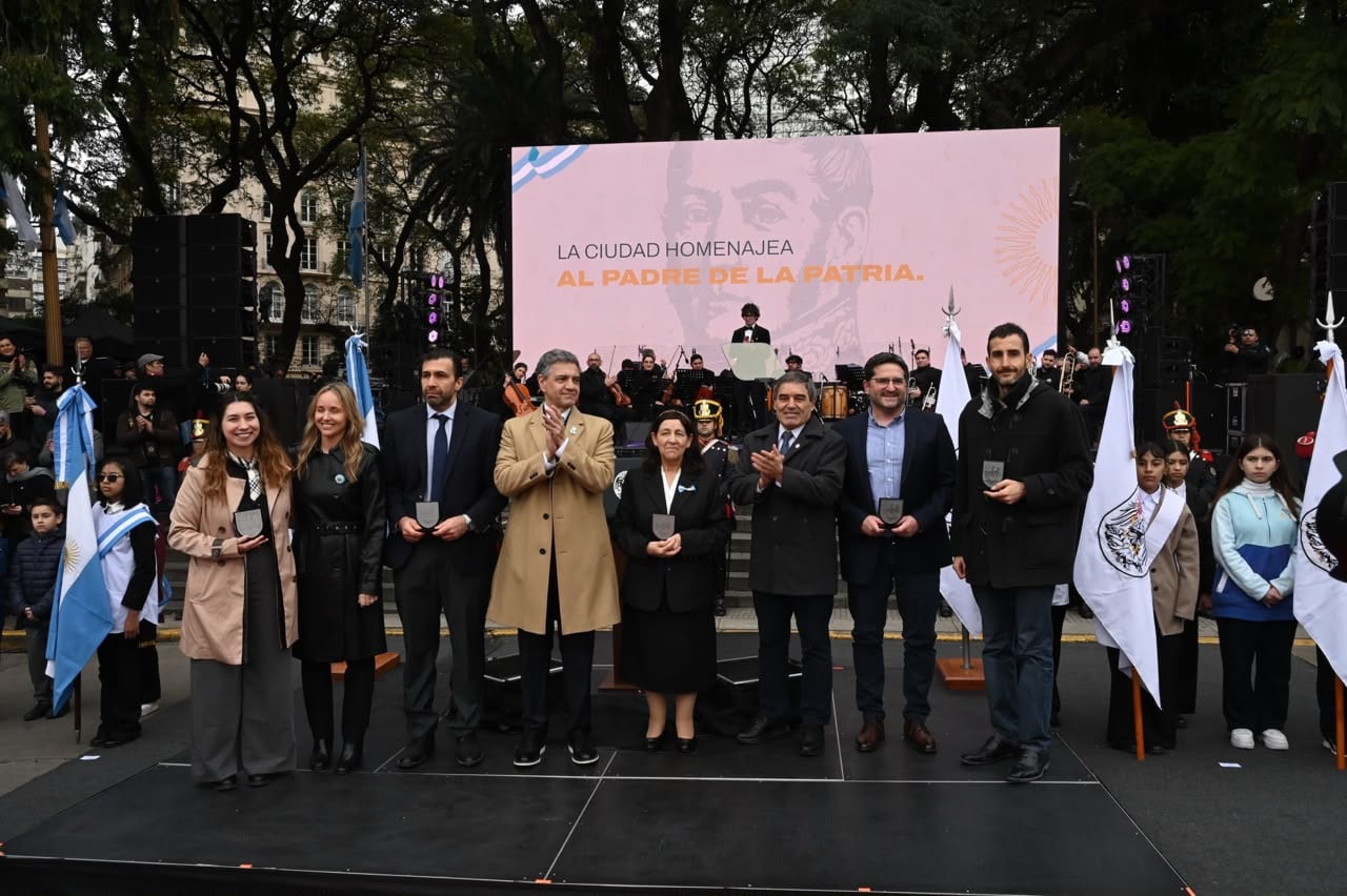 Jorge Macri encabezó el acto por el pase a la inmortalidad de José de San Martín (Fotografía: GCBA)