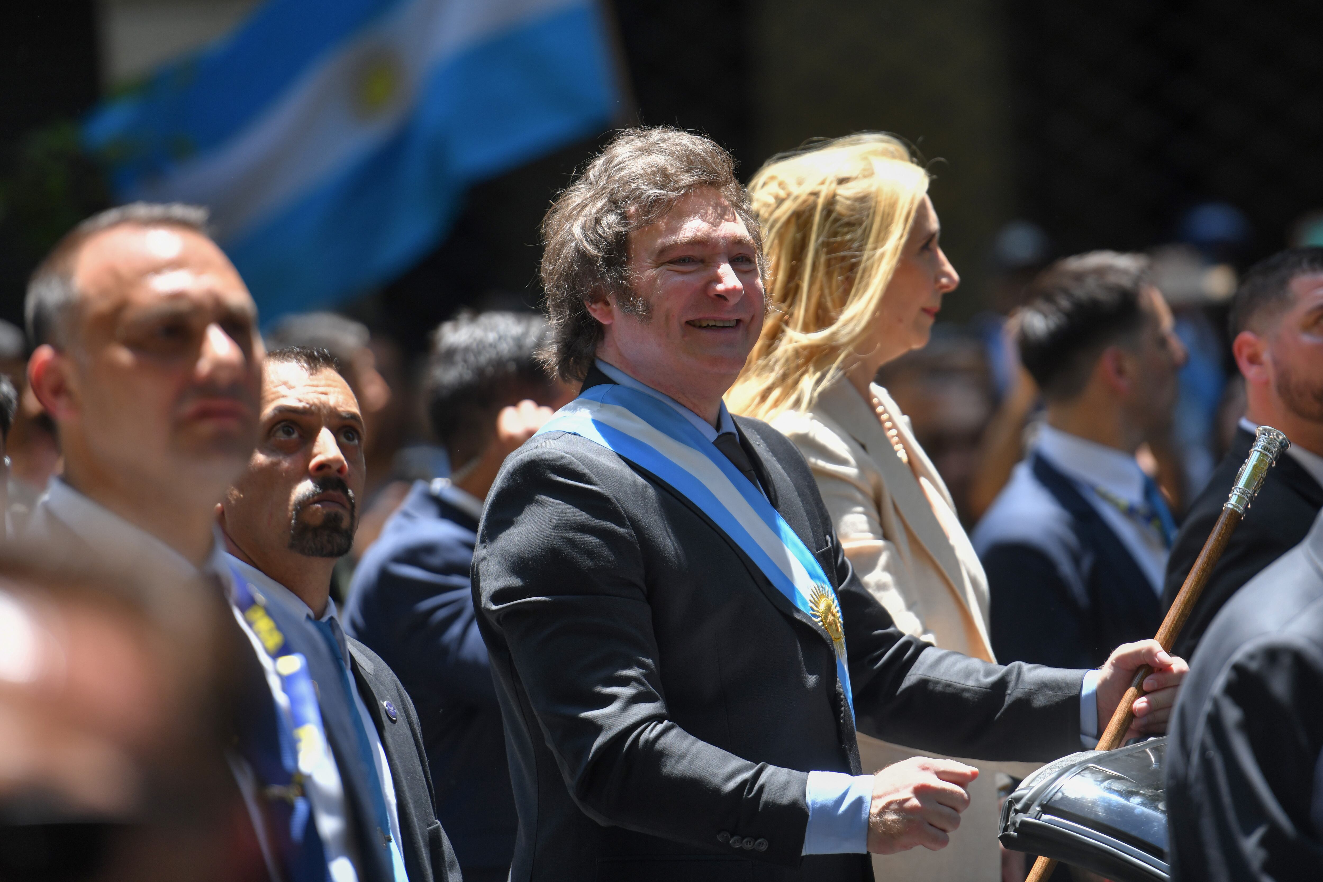 El presidente Javier Milei y su hermana Karina (Foto: EFE/Enrique García Medina)