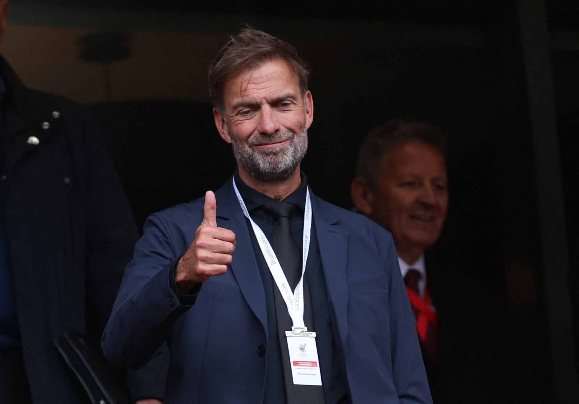 Jürgen Klopp, ex entrenador del Liverpool, observando un partido del equipo inglés en Anfield (REUTERS/Phil Noble)