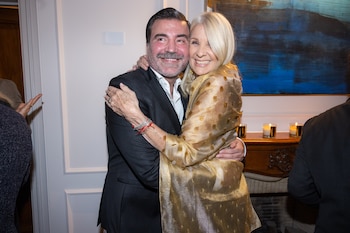 Javier Saiach junto com Evelyn Sheild