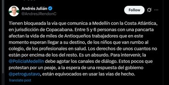 Rechazó de manifestación de cinco