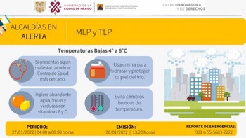 Se esperan temperaturas desde los