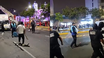 La intervención municipal para despejar la cuadra tres de esa vía derivó en golpes y lanzamiento de objetos; un trabajador recibió asistencia médica tras resultar lesionado
