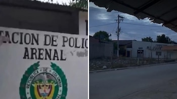 Tres uniformados heridos en Arenal, Bolívar, luego de ataque con drones cargados de explosivos a estación de Policía