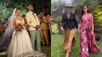 Nidia Bermejo y Lucía Covarruvias asistieron al matrimonio de Alejandro Villagómez, actor de Al Fondo Hay Sitio. Tiktok/ Instagram