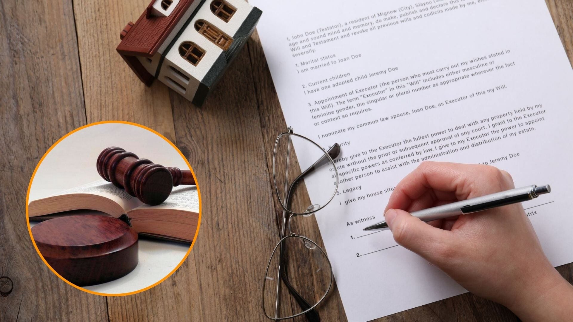 Firma de un testamento. (Montaje Infobae)