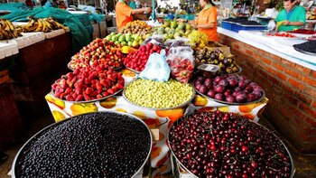 Verduras, hortalizas y frutas, entre