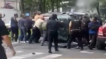 Así quedó la camioneta después