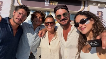 Ricardo Arjona y su hija apoyaron a la selección Argentina