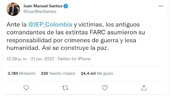 Expresidente Juan Manuel Santos habla