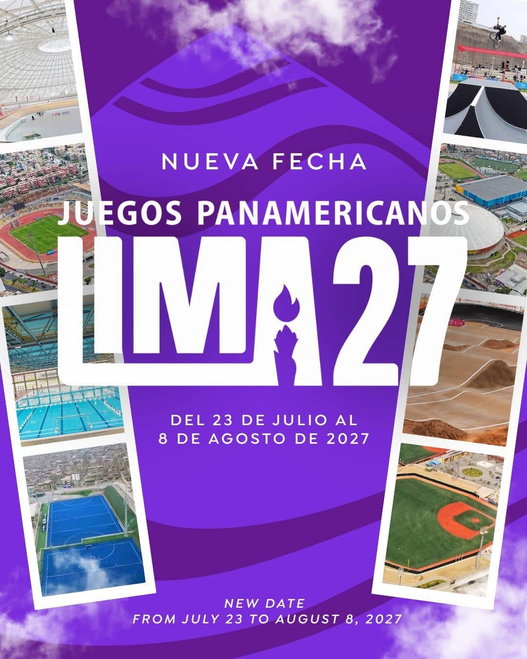 Panam Sports oficializó nueva fecha de los Juegos Panamericanos Lima 2027. Crédito: Instagram Panam Sports.
