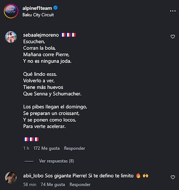pierre gasly mensajes irónicos