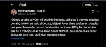 Mafe Carrascal contestó a un