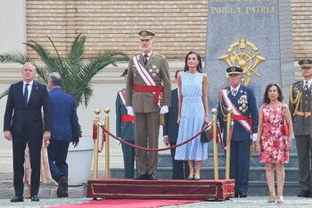 La princesa Leonor en la jura de bandera de la Academia Militar de Zaragoza