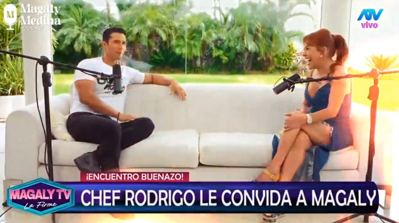Chef Rodrigo Fernandini sorprende al reconocer a su esposa como clave de su éxito. Captura: Magaly TV La Firme.