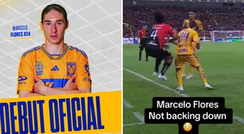 Marcelo Flores, el nuevo fichaje de Tigres, se convierte en el centro de atención en su debut