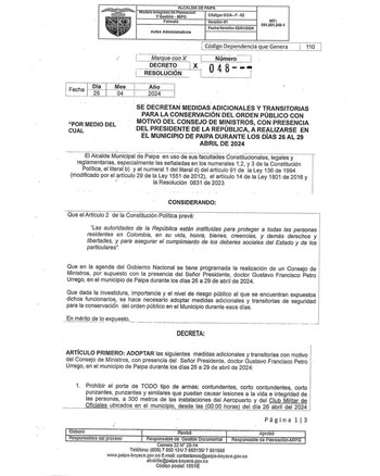 Esto dice el decreto tras