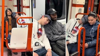 El joven fingió dormirse en