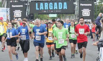 Los participantes durante la Maratón