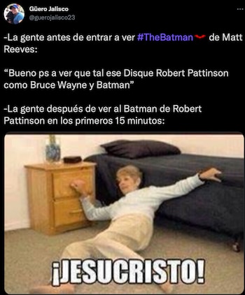 Memes Robert Pattinson Batman (Foto: Twitter/@edgar_ga)