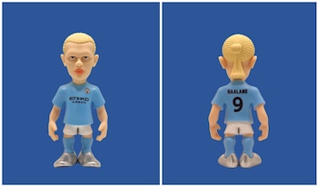 Figurita de juguete de Erling Haaland, el delantero noruego del Manchester City.EFE/Cedida por Minix