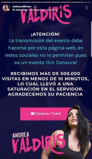 Vía Instagram - andreavaldirisos