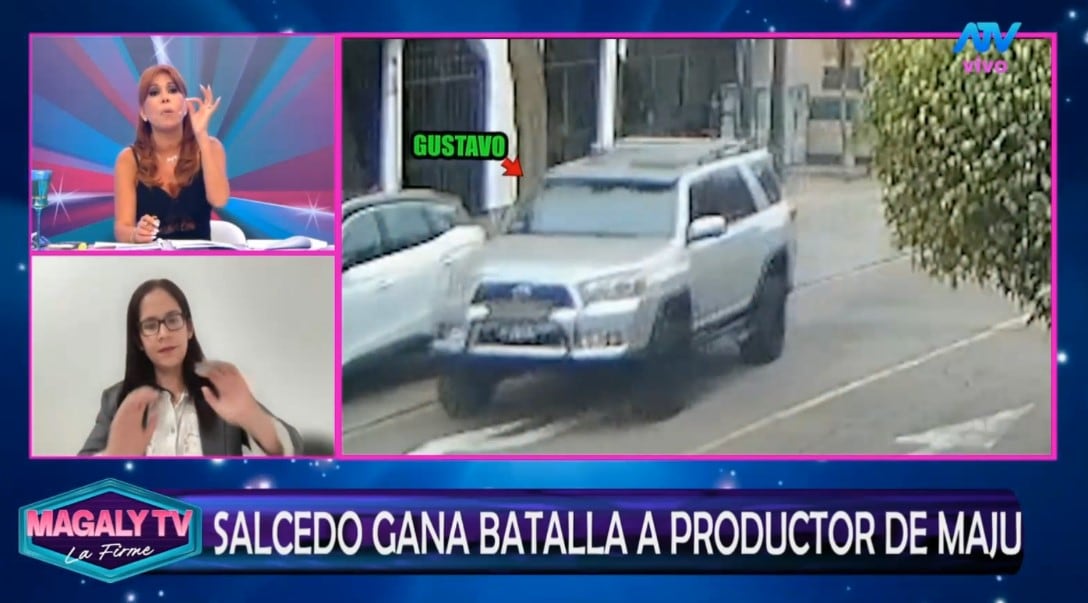 Gustavo Salcedo habría hablado de GPS y seguimiento a Christian Rodríguez en audio difundido por Magaly Medina. Captura: Magaly TV La Firme.