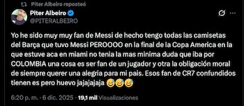 Piter Albeiro también habló del