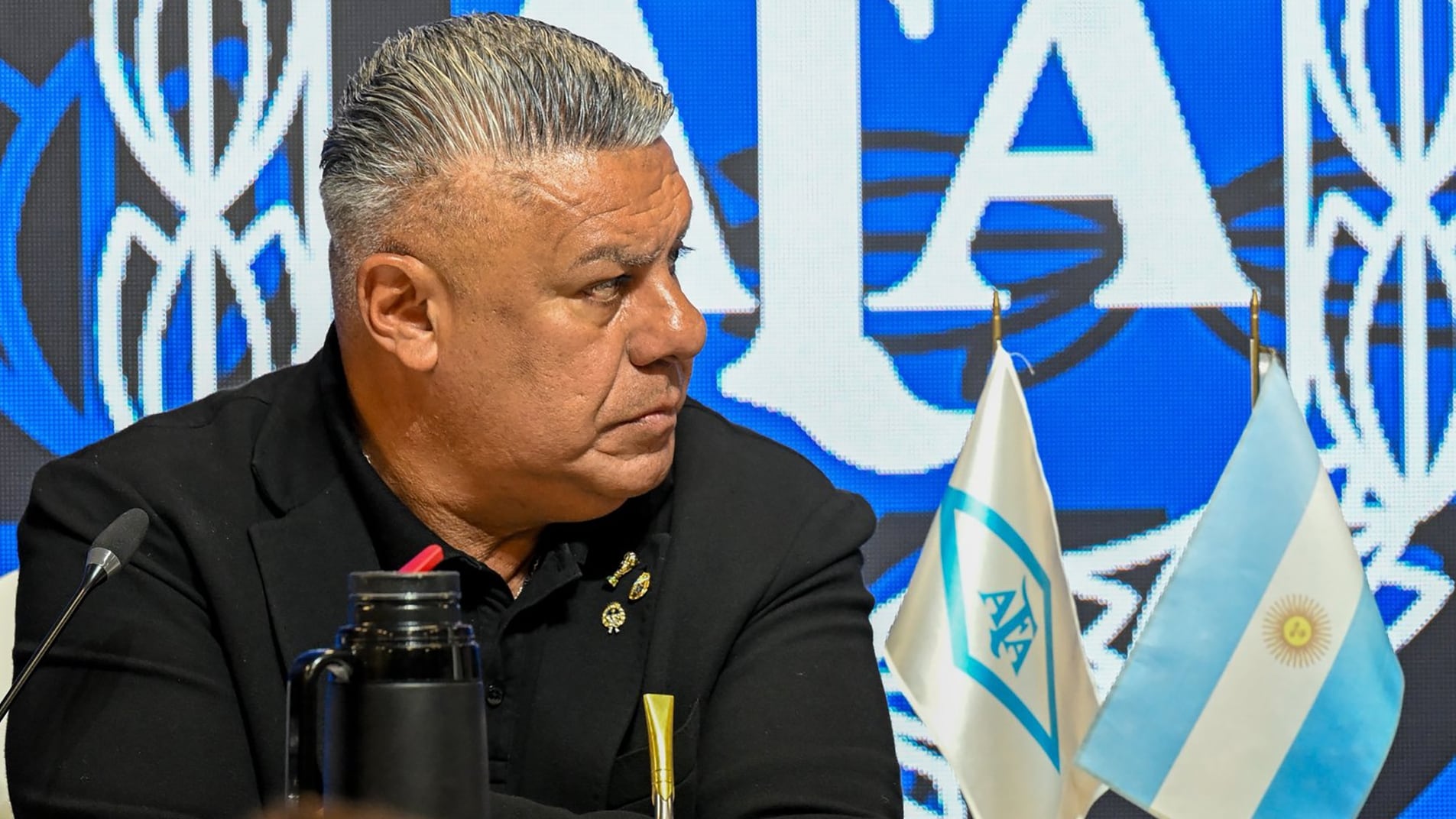 Claudio Tapia durante la última reunión del Comité Ejecutivo de AFA en la que se decidió hacer un paro en el fútbol argentino
