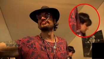 Daniel Osvaldo se mostró junto