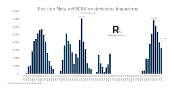El BCRA redujo la posición