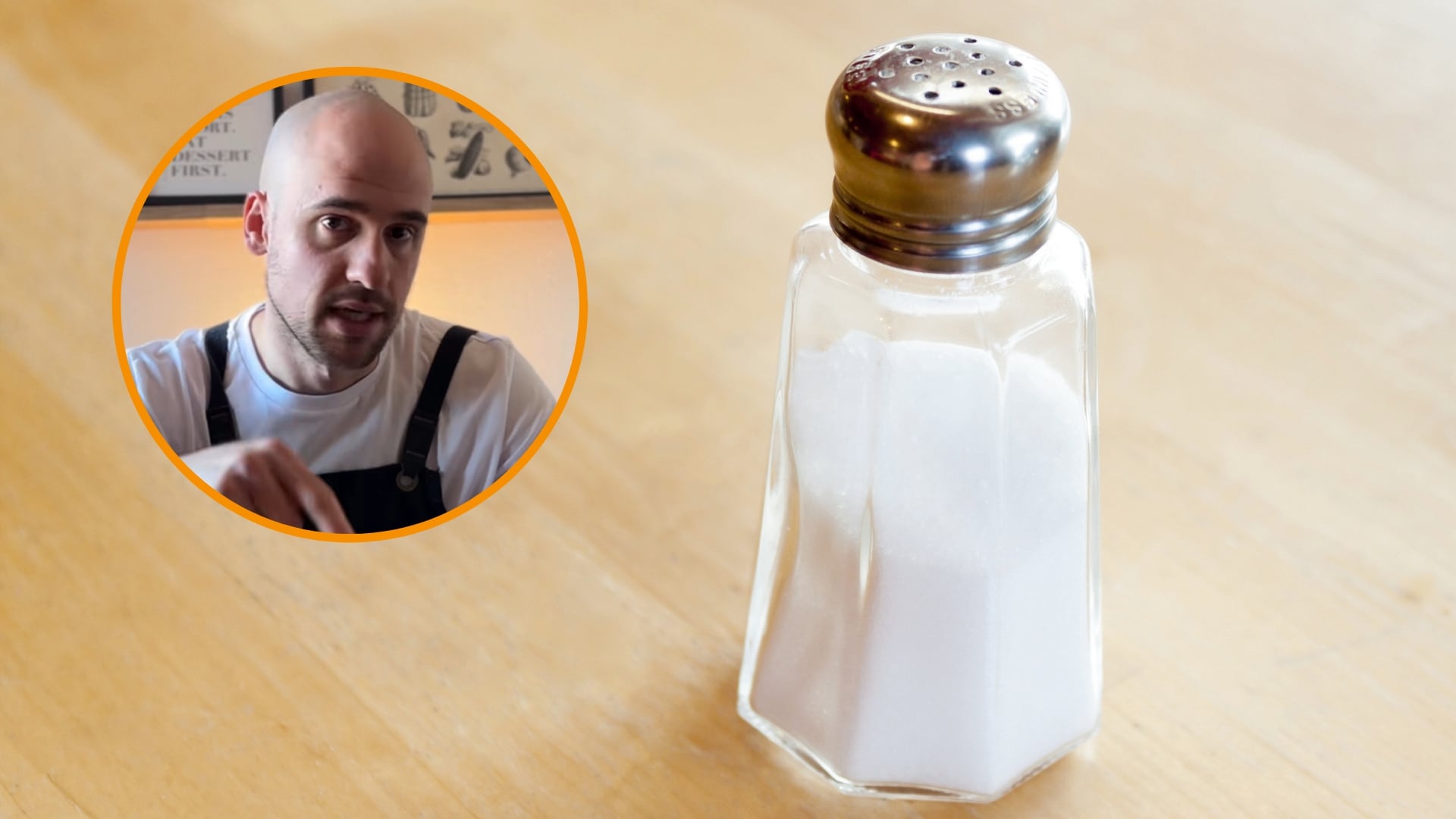 Cuánta sal debemos echar en las comidas, según un chef (Montaje Infobae)