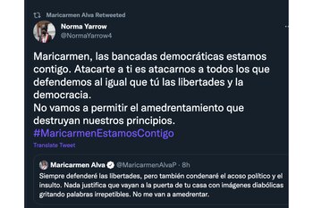 Congresistas se solidarizan con María