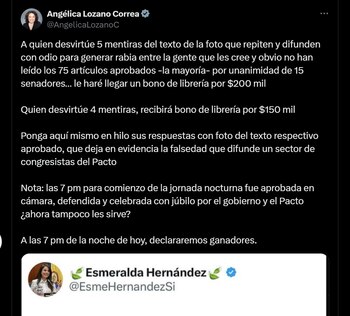 Angélica Lozano abrió un concurso