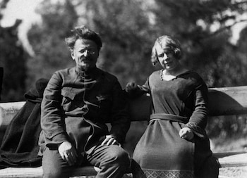 Leon Trotsky y su esposa