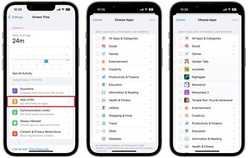 Establecer límites en aplicaciones