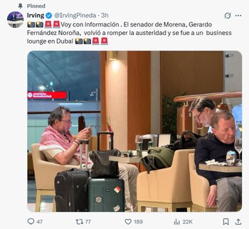 Captan a Noroña en sala