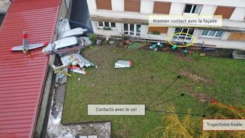 La avioneta estrellada en el