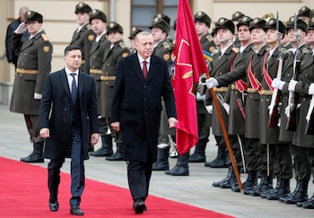 Ukrainian President Volodymyr Zelenskiy and