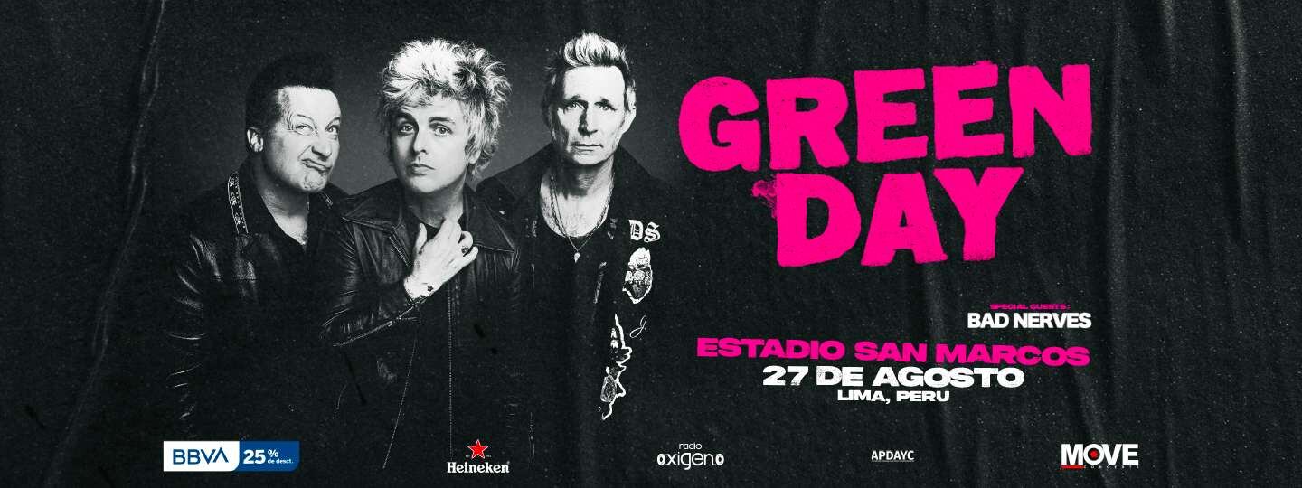 Green Day llega a Perú en un concierto en el Estadio San Marcos.
