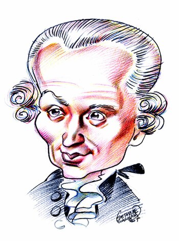 Caricatura de Immanuel Kant. Stéphane