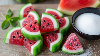 Receta de gomitas de sandía casera, rápida y fácil