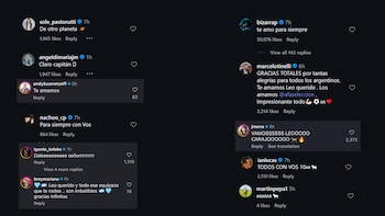 Algunas de las celebridades que compartieron su emoción ante las palabras del capitán de la Selección Argentina (Instagram)