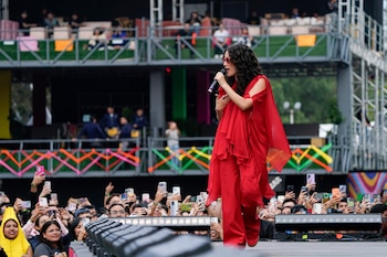 El evento iba a reunir a artistas reconocidos como Ximena Sariñana, Kinky y Dorian en el Pabellón del Palacio de los Deportes. (Foto AP/Aurea Del Rosario)