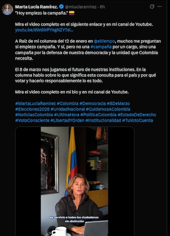 La exvicepresidenta de la República