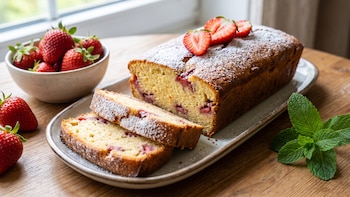 Receta de budín de ricota y frutillas, rápida y fácil