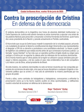 La CTA Autónoma y la