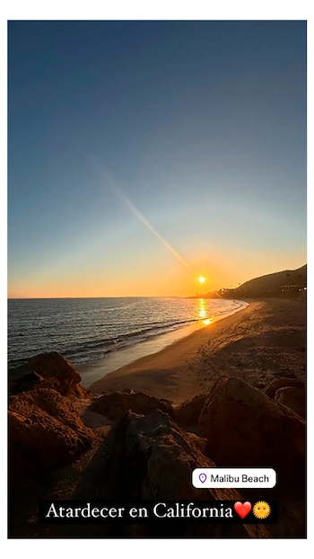 El atardecer que presenció Marcelo en su visita a Estados Unidos y compartió con sus seguidores